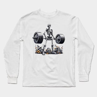 Deadlift Skeleton Long Sleeve T-Shirt